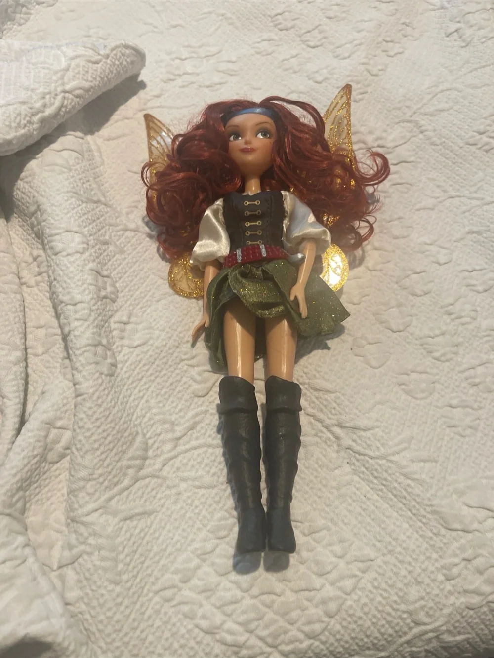 Disney Red-haired Fairy Pirate Zarina Doll with Gold Wings NO sword
